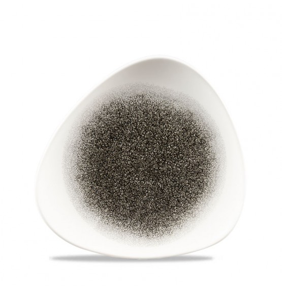 Raku Quartz Black Triangle Plate